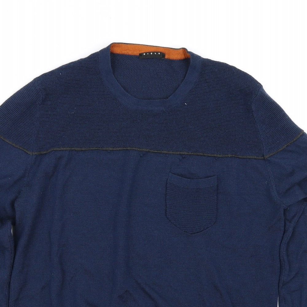 sisler Mens Blue   Pullover Jumper Size M