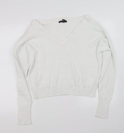Front view of Forever 21 women’s white jumper, size S