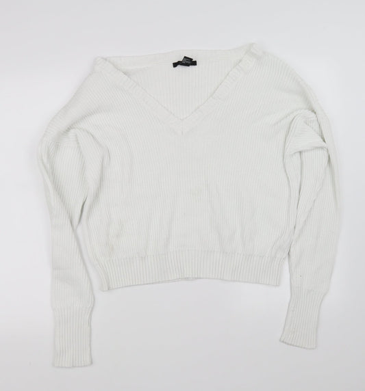 FOREVER 21 Womens White   Pullover Jumper Size S