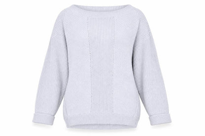 Front view of Marks & Spencer women’s purple jumper, size S