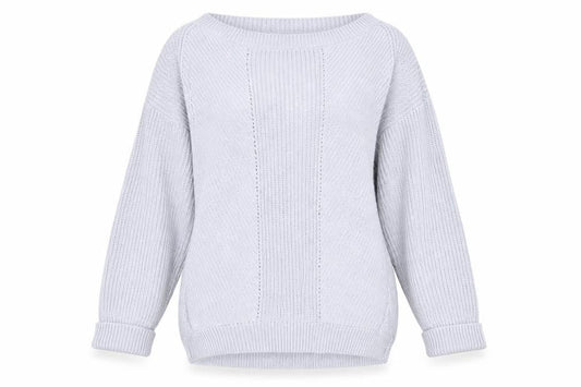 Front view of Marks & Spencer women’s purple jumper, size S