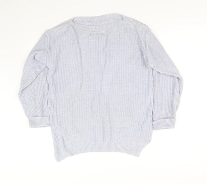 Back view of Marks & Spencer women’s purple jumper, size S