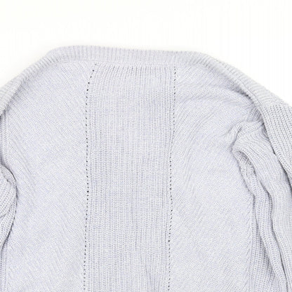 Close-up detail of Marks & Spencer women’s purple jumper, size S