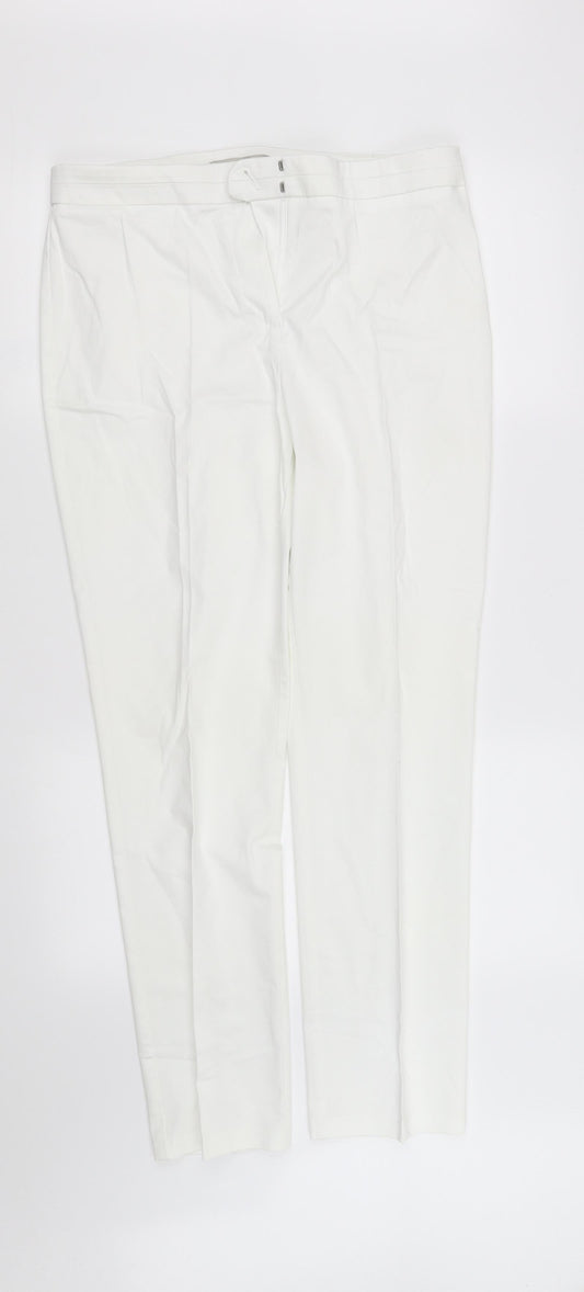 pre worn Womens White   Straight Jeans Size 12 L32.5 in