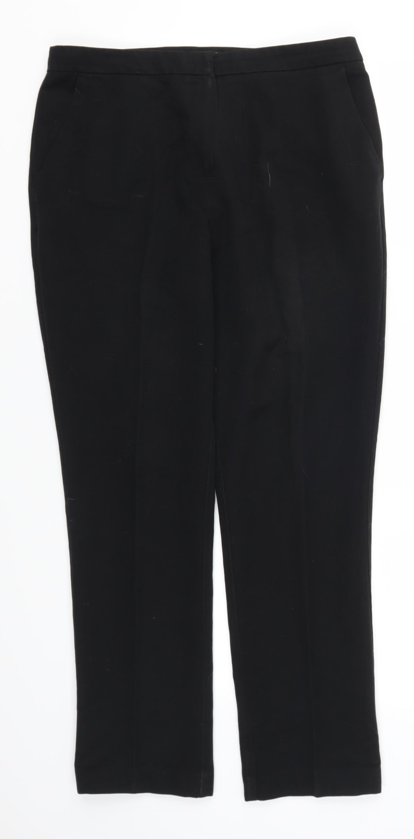 Papaya Womens Black   Trousers  Size 12 L28 in