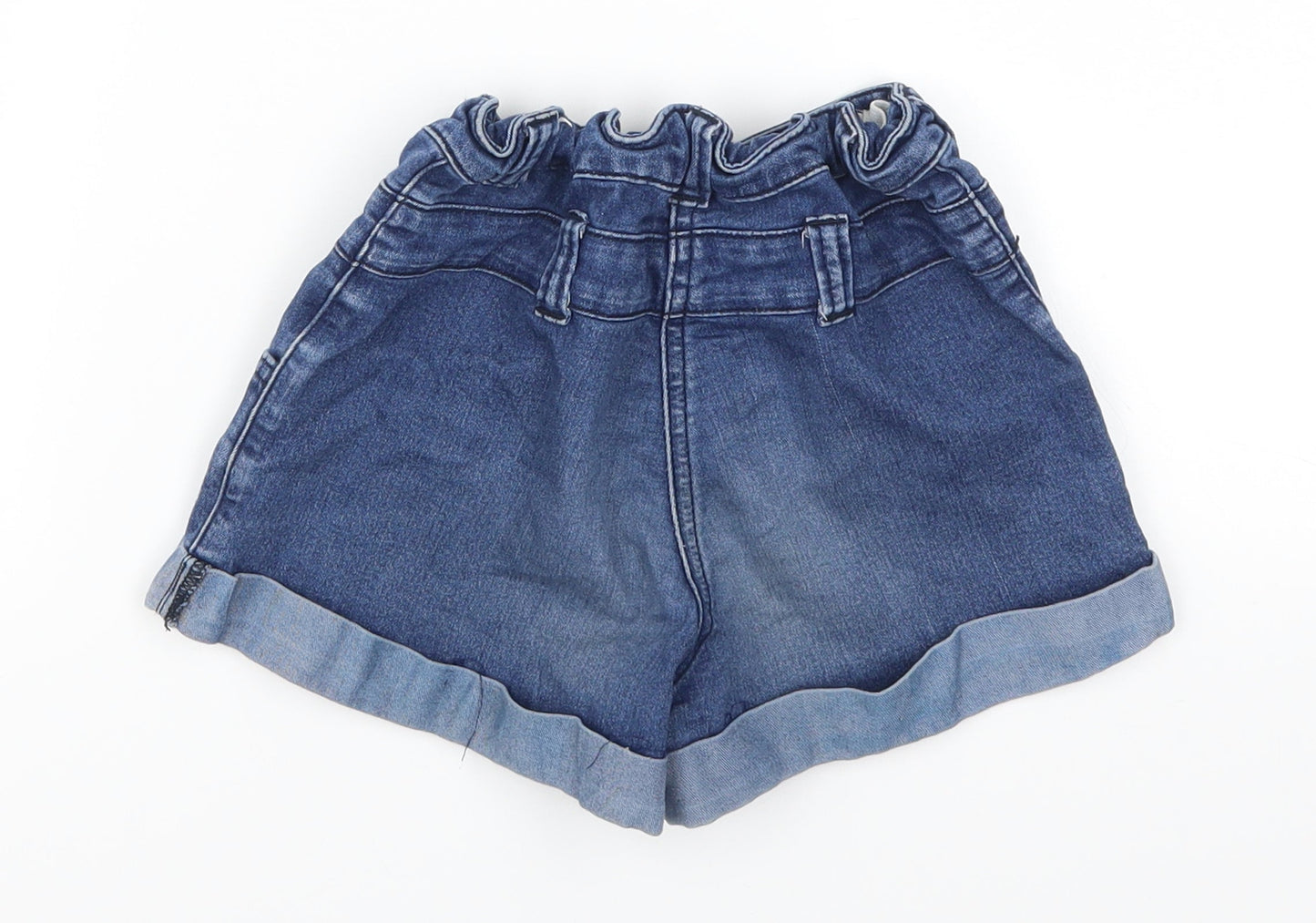 Marks and Spencer Girls Blue  Denim Mom Shorts Size 10 Years