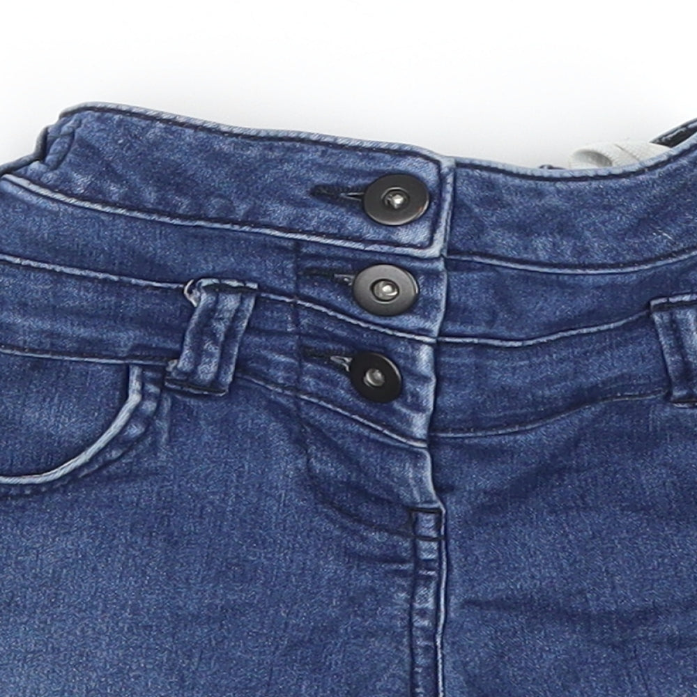Marks and Spencer Girls Blue  Denim Mom Shorts Size 10 Years