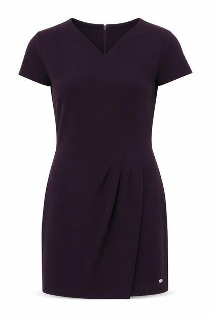 Front view of Inline women’s purple basic polo, size UK 12