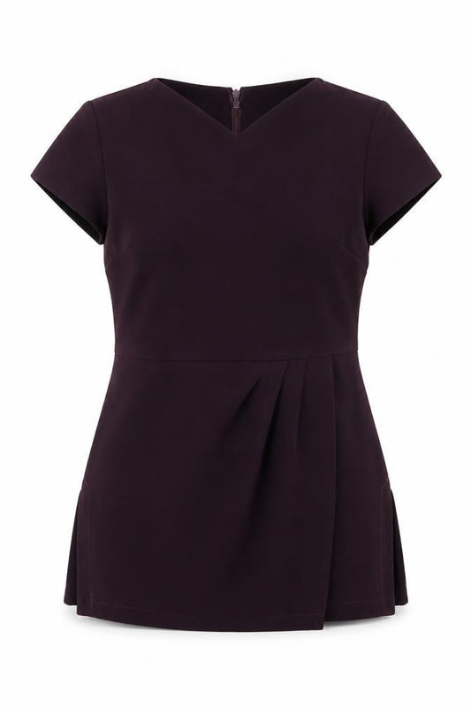 Front view of Inline women’s purple basic t-shirt, size UK 12