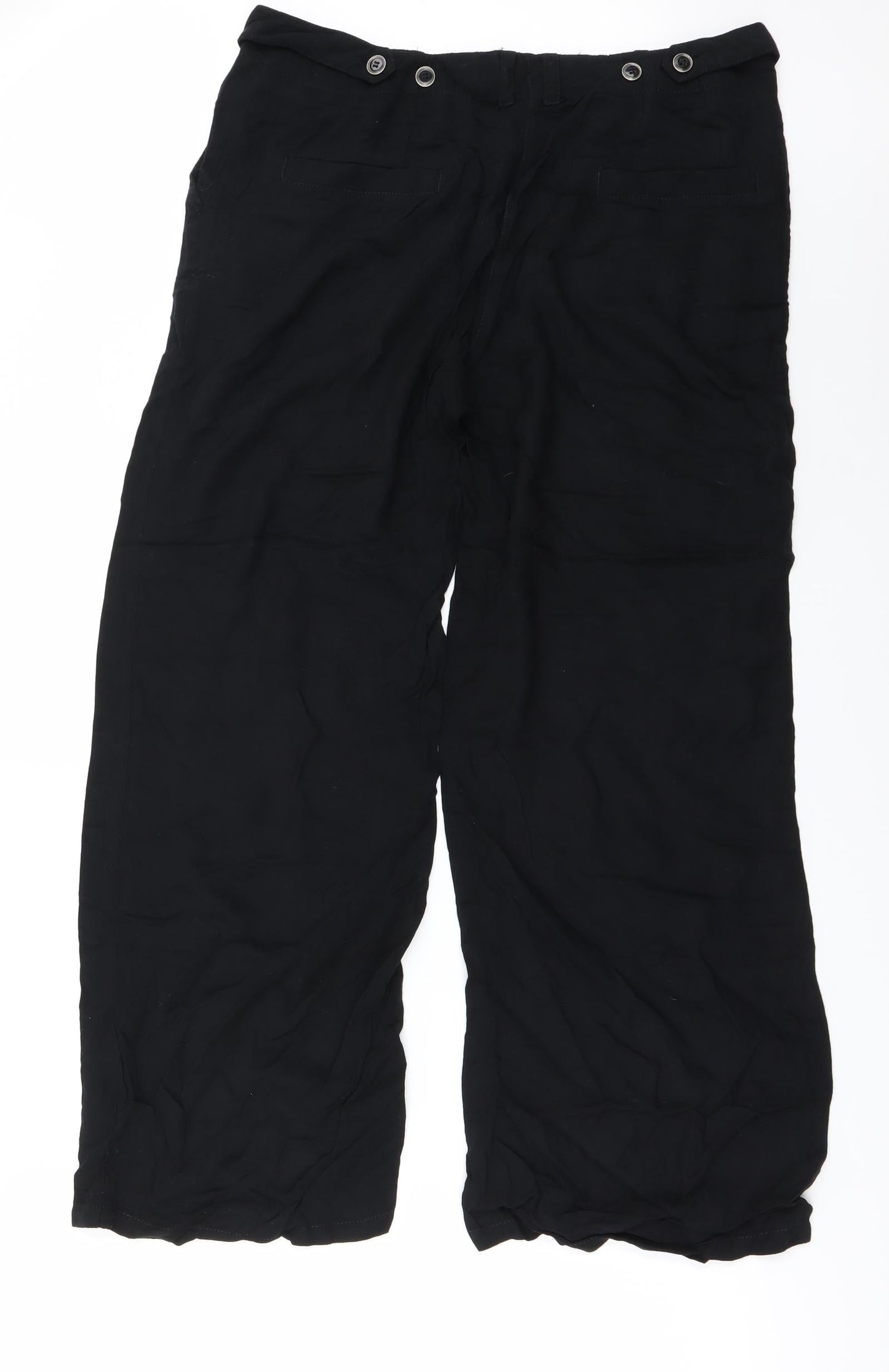 Preworn Womens Black   Trousers  Size 12 L24 in