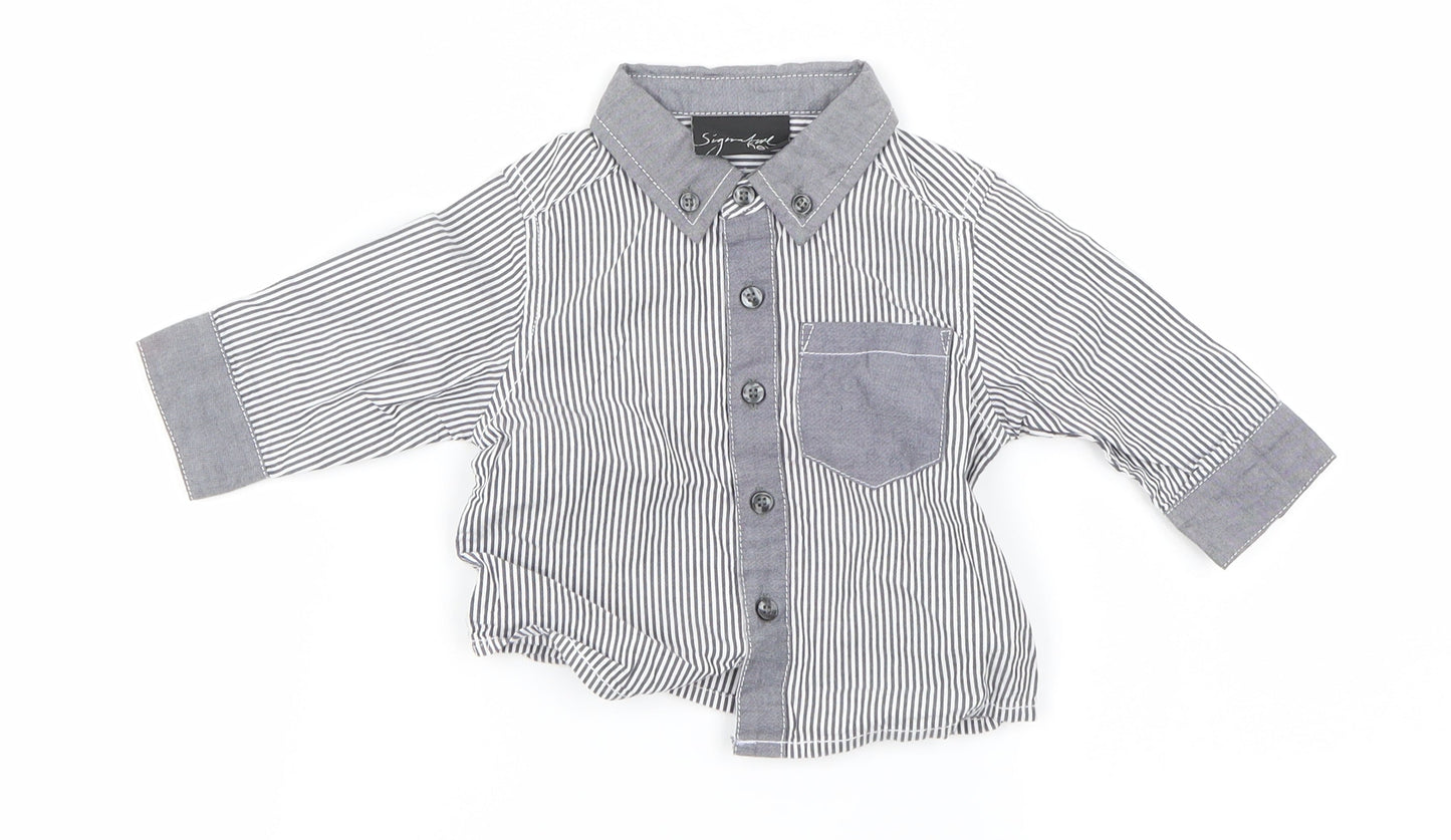 NEXT Baby Grey   Basic Button-Up Size 3-6 Months