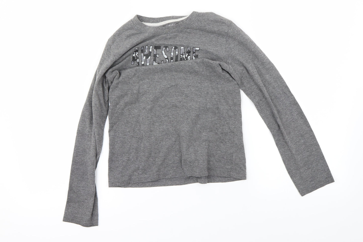 Primark Boys Grey   Basic T-Shirt Size 3-4 Years