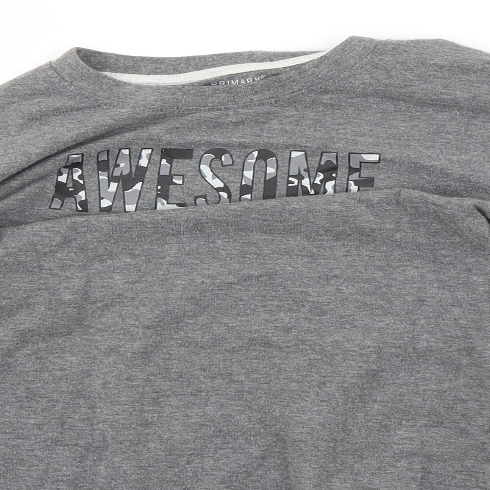 Primark Boys Grey   Basic T-Shirt Size 3-4 Years