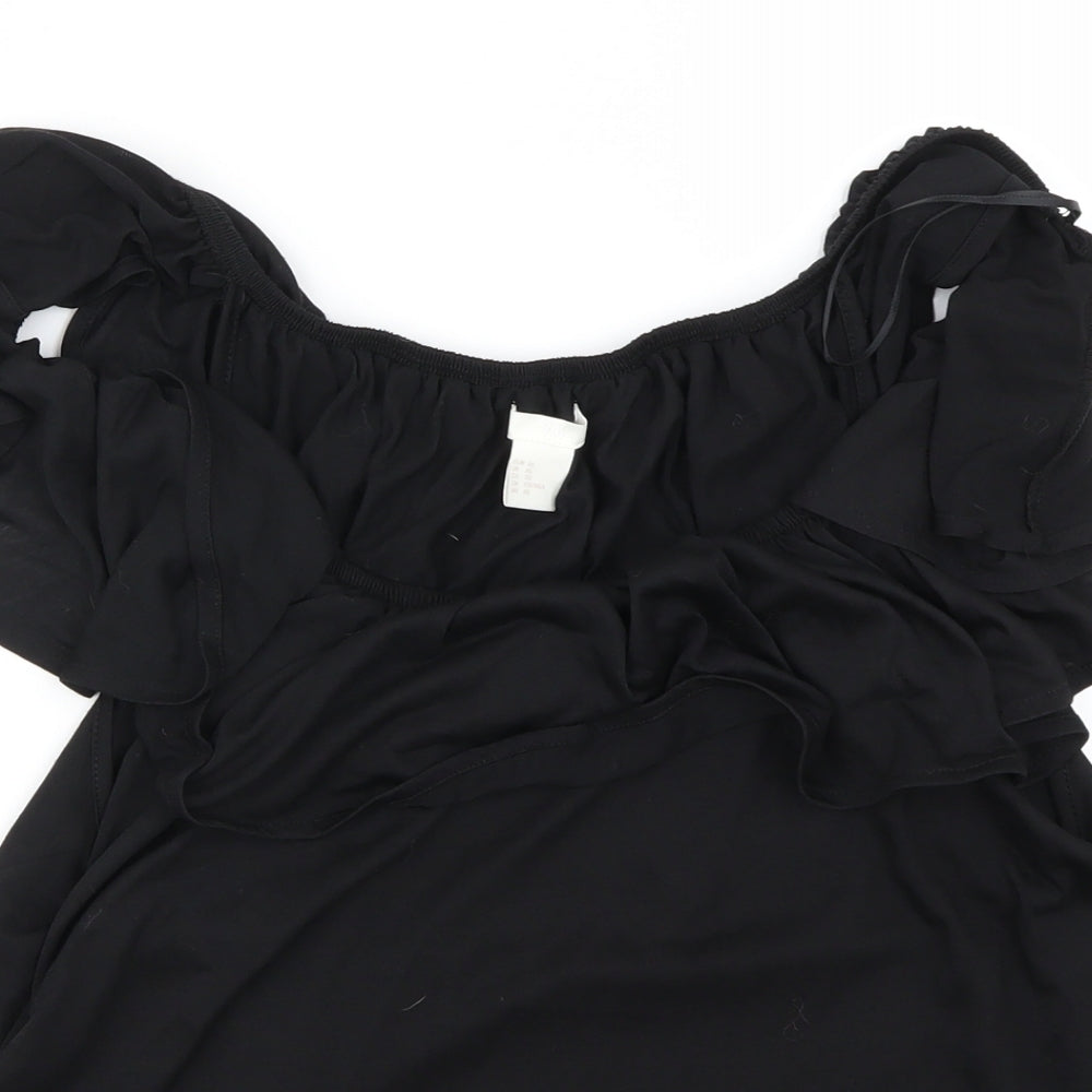H&M Womens Black   Basic Blouse Size XL