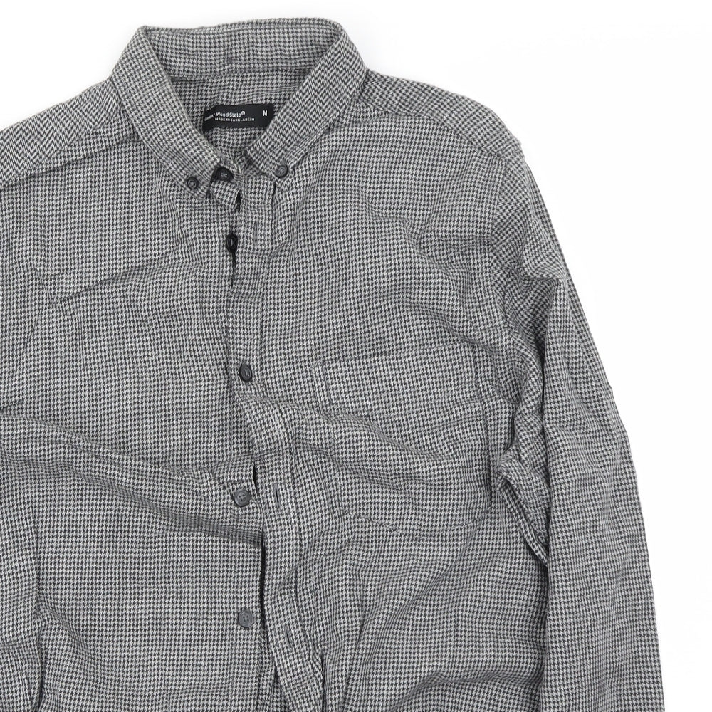 Cedar Wood State Mens Grey    Button-Up Size M