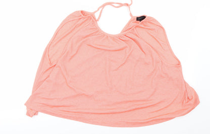Back view of Atmosphere women’s orange basic t-shirt, size UK 18