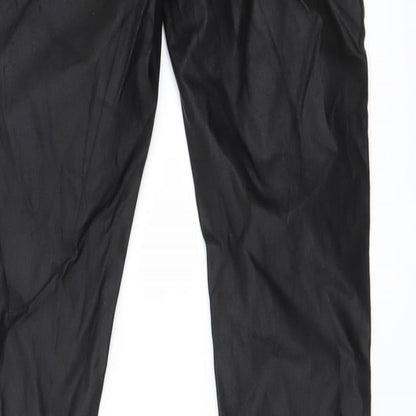 Brand and care label for women’s black mom jeans, size UK 6, 28-inch leg