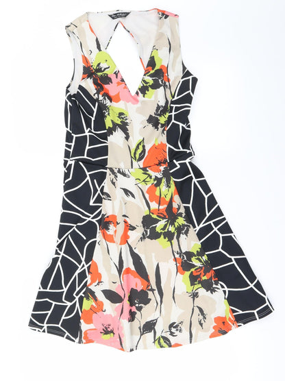 Additional front view of Miss Selfridge women’s black a-line, size UK 10