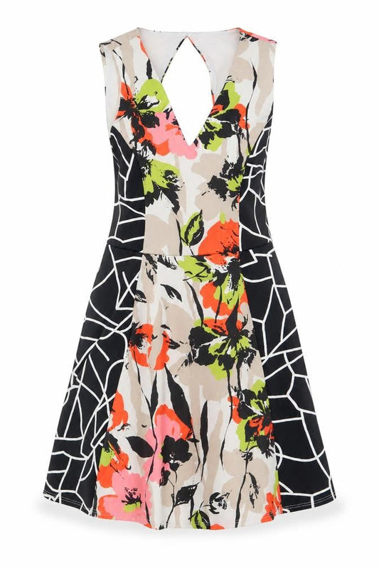 Front view of Miss Selfridge women’s black a-line, size UK 10