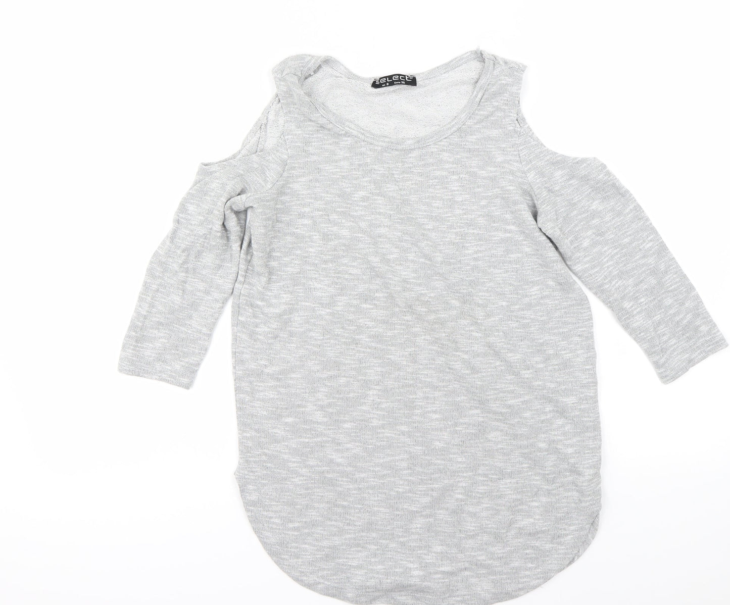 Select Womens Grey   Basic T-Shirt Size 8