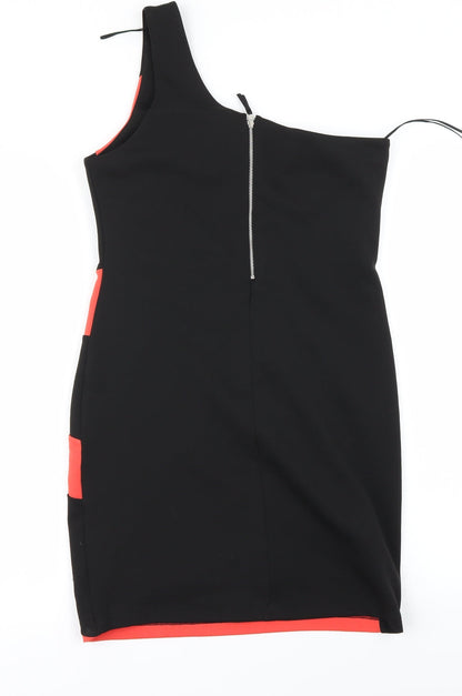 Back view of Miss Selfridge women’s red bodycon, size UK 12