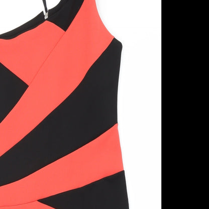 Close-up detail of Miss Selfridge women’s red bodycon, size UK 12