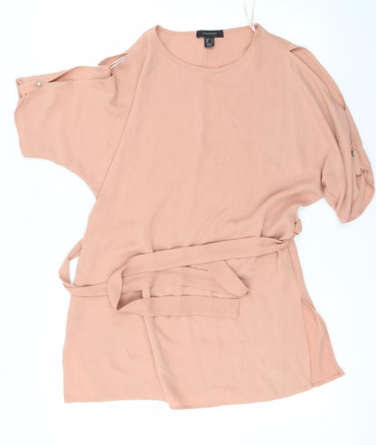Additional front view of Atmosphere women’s pink basic blouse, size UK 12