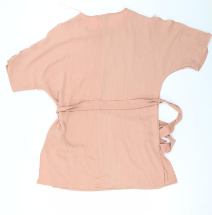 Back view of Atmosphere women’s pink basic blouse, size UK 12