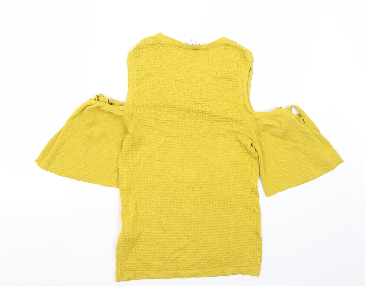 Warehouse Womens Yellow   Basic T-Shirt Size 10