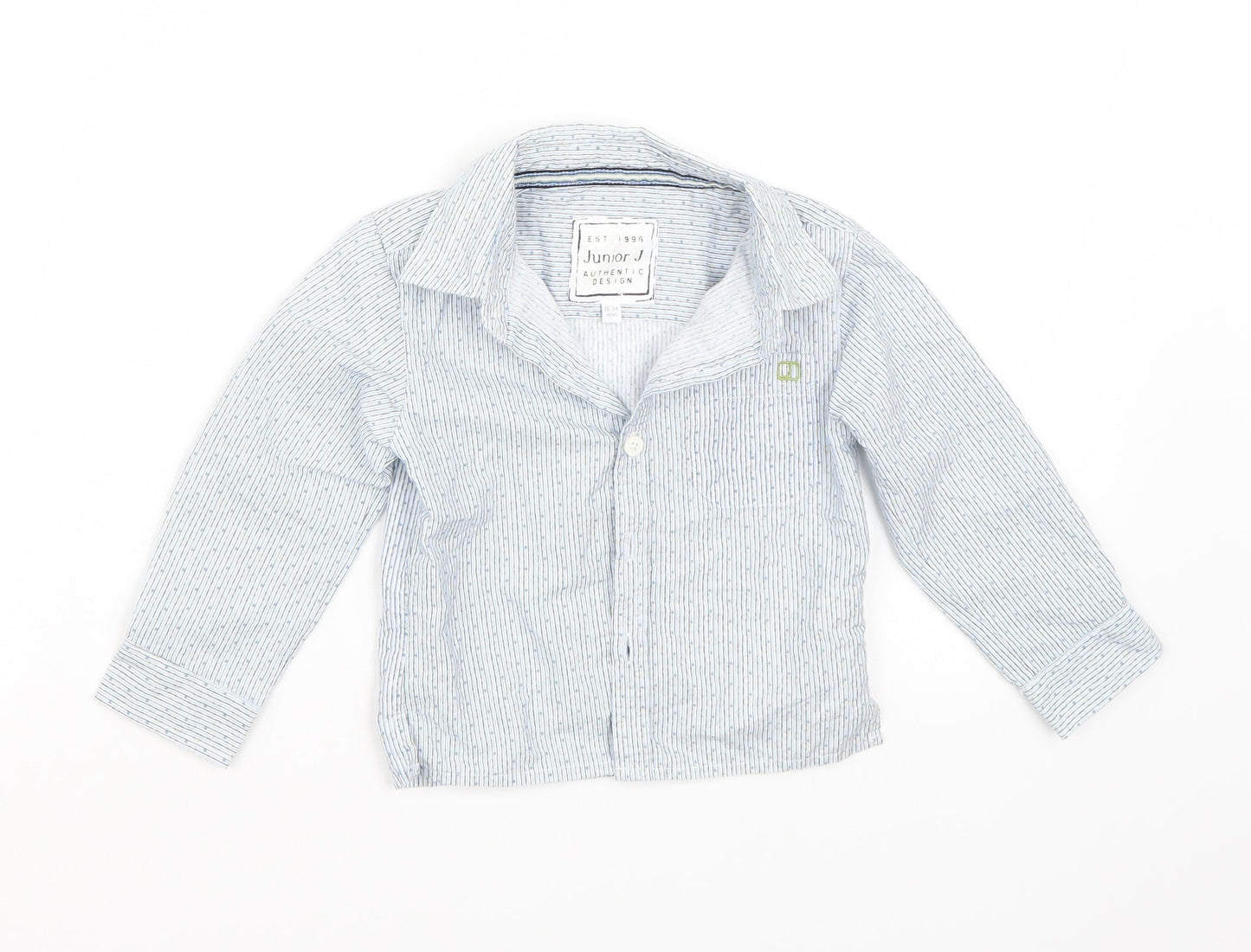 junior j Boys Blue   Basic Button-Up Size 18-24 Months