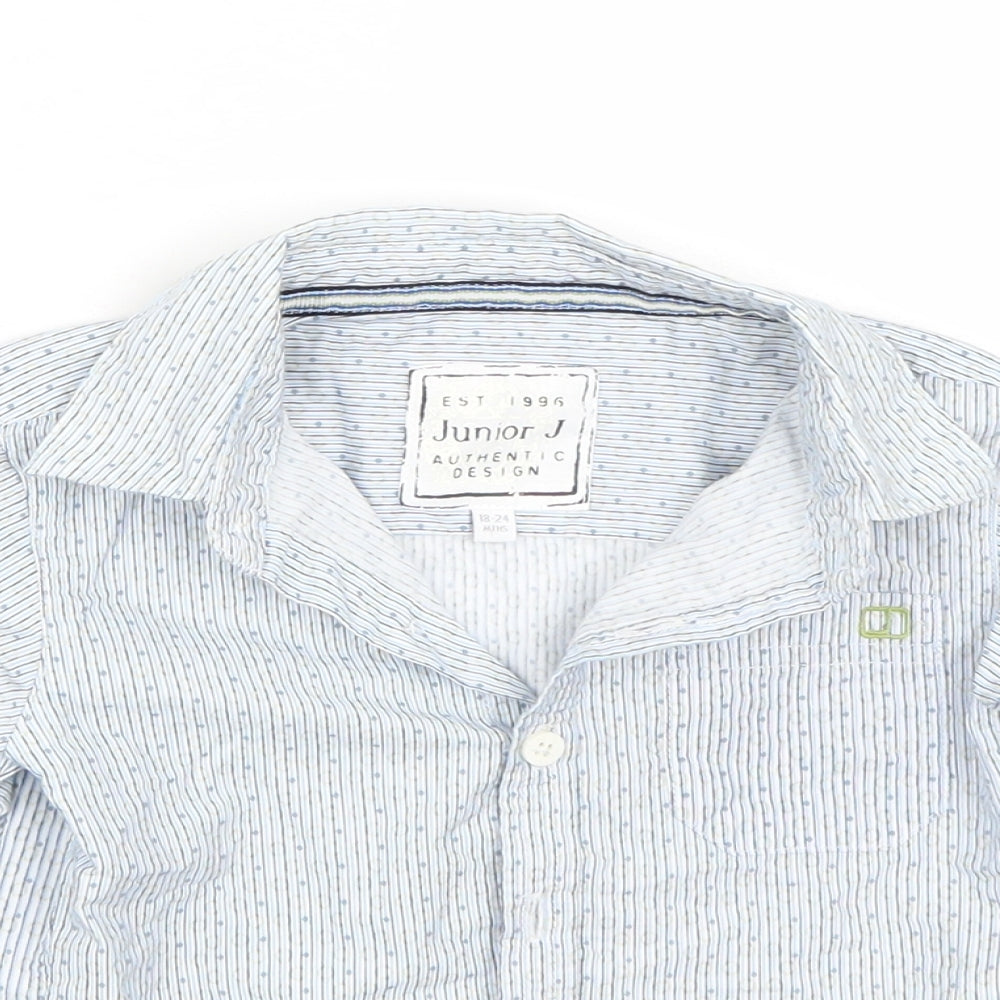 junior j Boys Blue   Basic Button-Up Size 18-24 Months