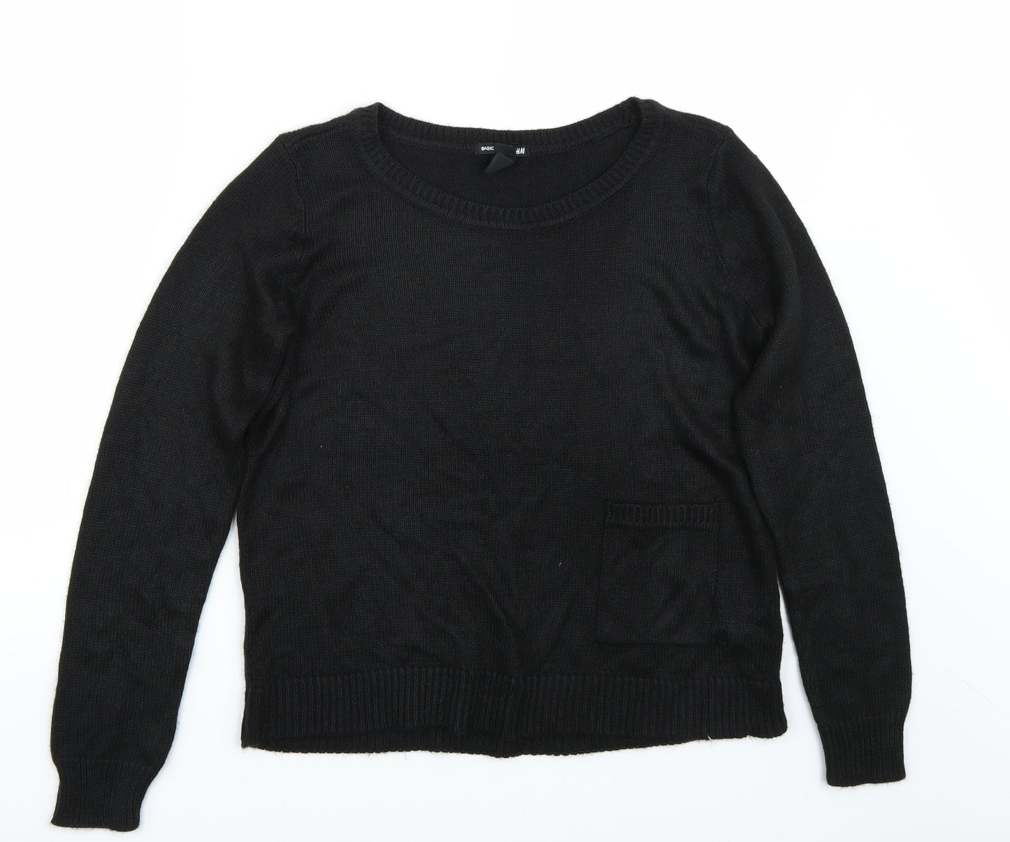 H&M Womens Black   Pullover Jumper Size M
