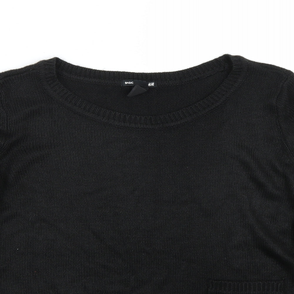 H&M Womens Black   Pullover Jumper Size M