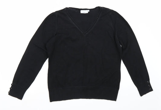 Newlook Womens Black   Henley Jumper Size 16