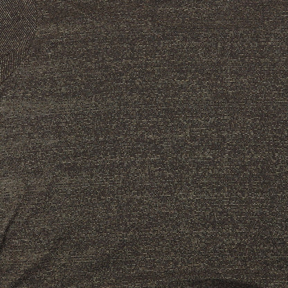 Brand and care label for Preworn women’s gold striped basic blouse, size UK 26