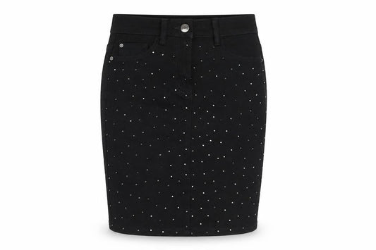 Front view of Next women’s black straight & pencil skirt, size UK 6