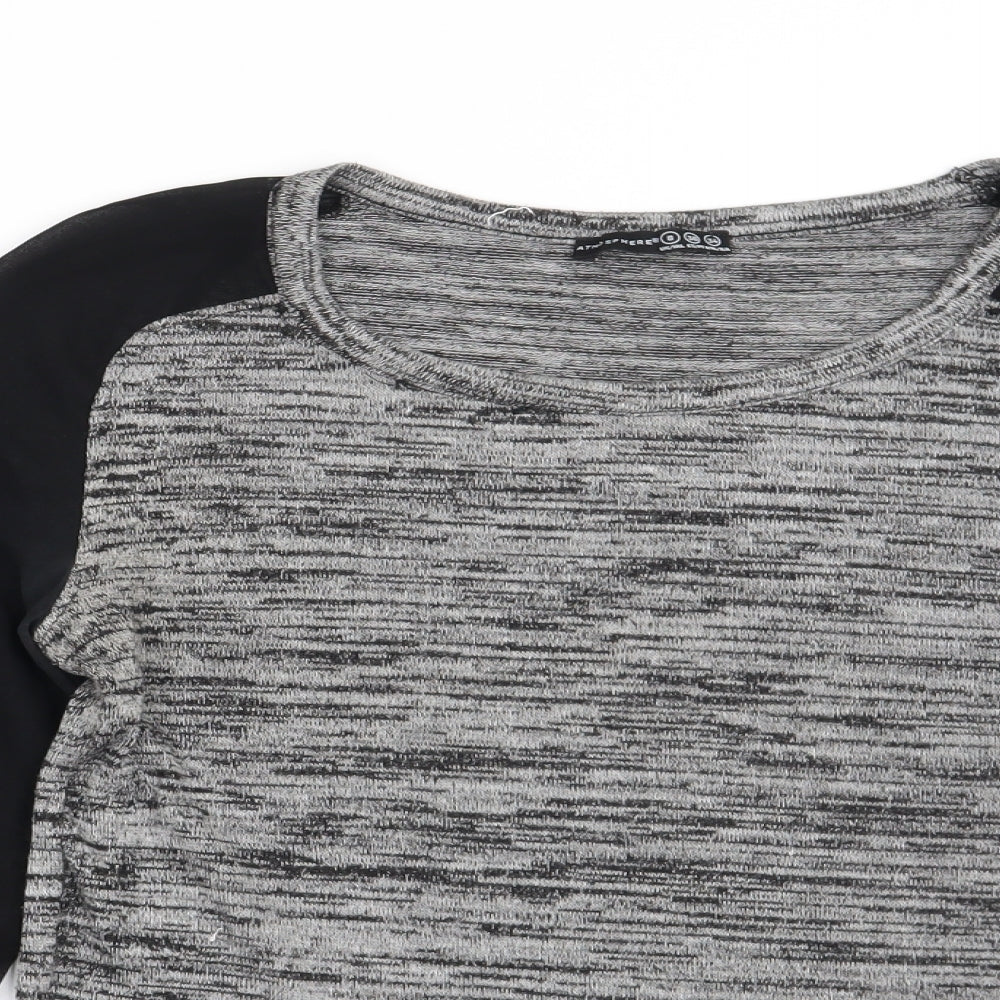 Atmosphere Womens Grey   Basic Blouse Size 8