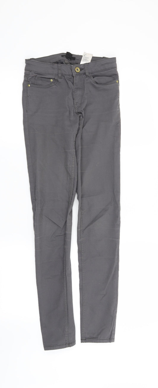 H&M Womens Grey   Straight Jeans Size 4 L30 in