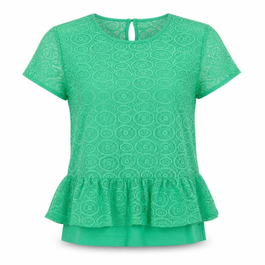 Dunnes Womens Green Geometric  Basic Blouse Size 10