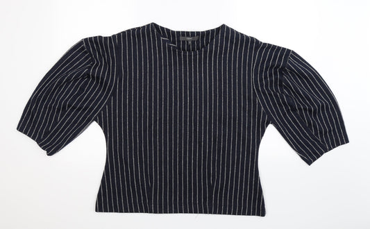 NEXT Womens Blue Striped  Pullover Sweatshirt Size 18