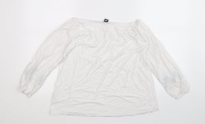 Back view of Primark women’s white camisole blouse, size UK 4
