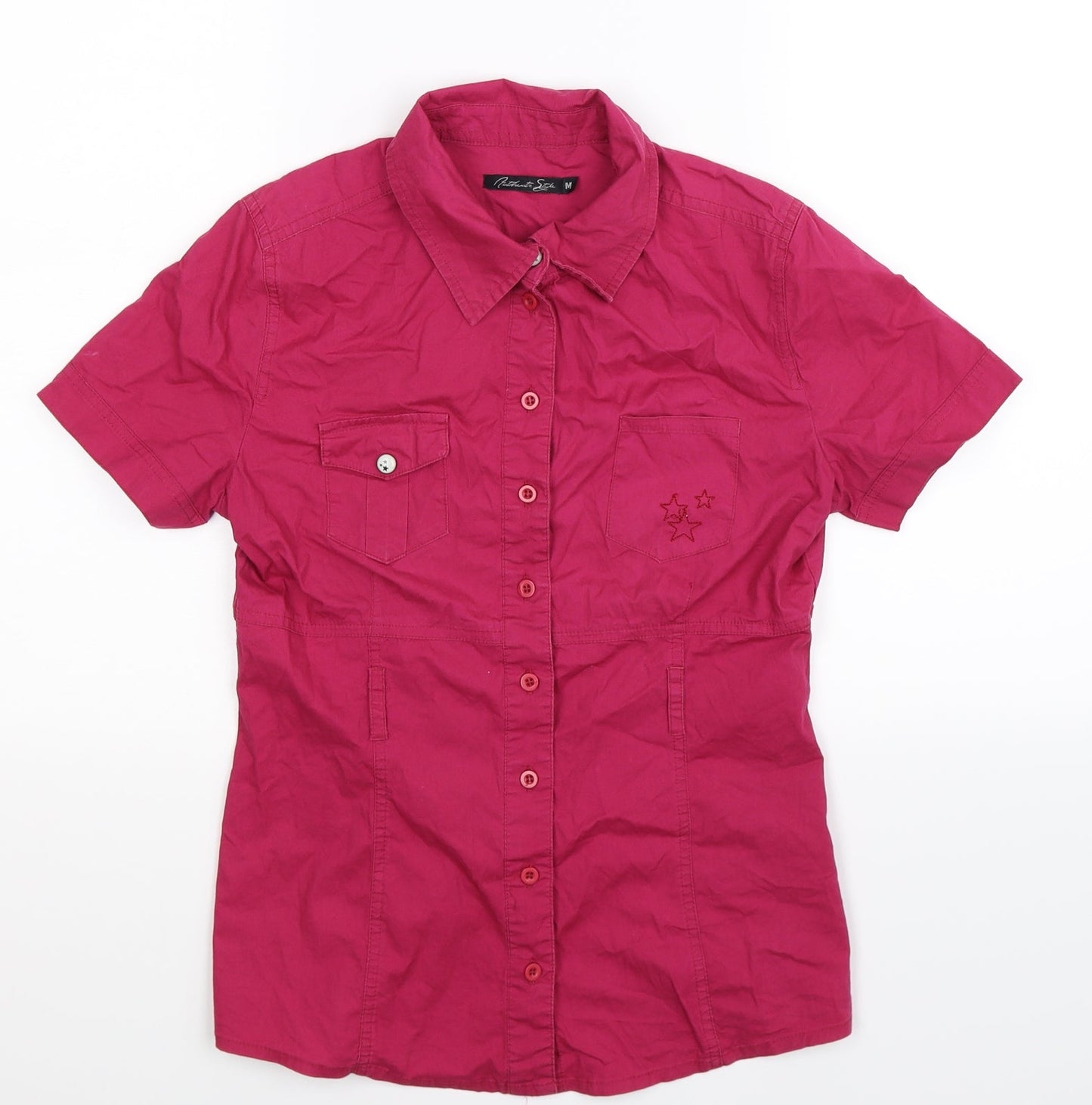 Preworn Womens Pink   Basic Button-Up Size M