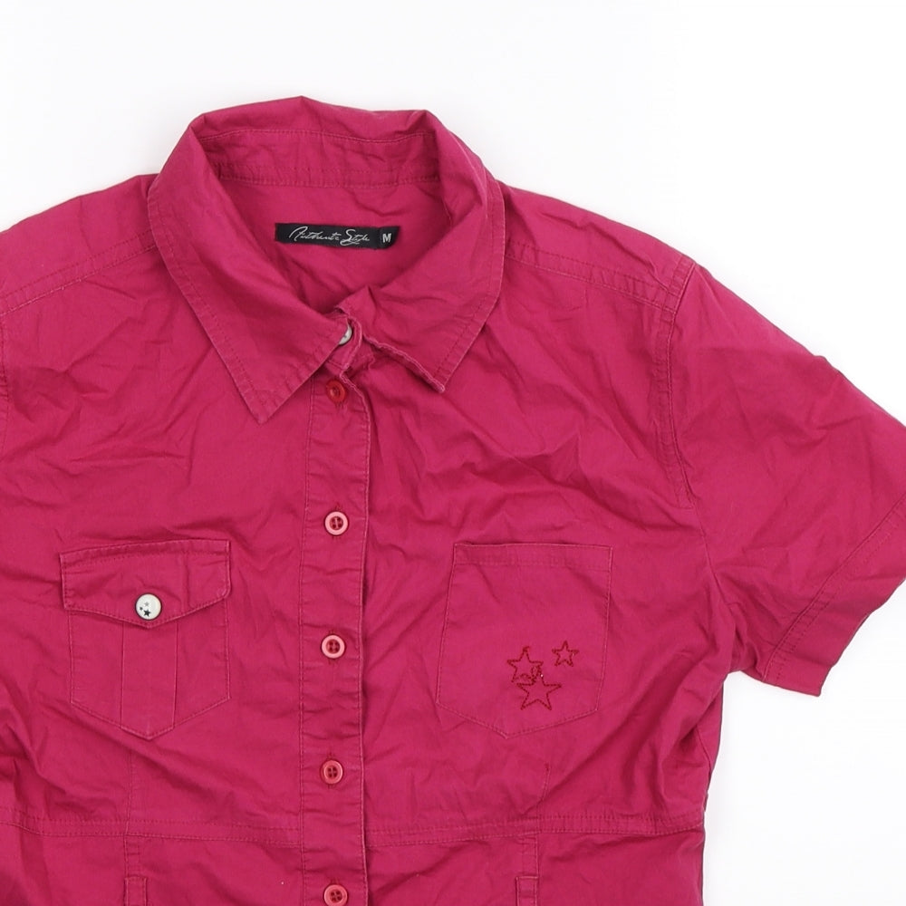 Preworn Womens Pink   Basic Button-Up Size M