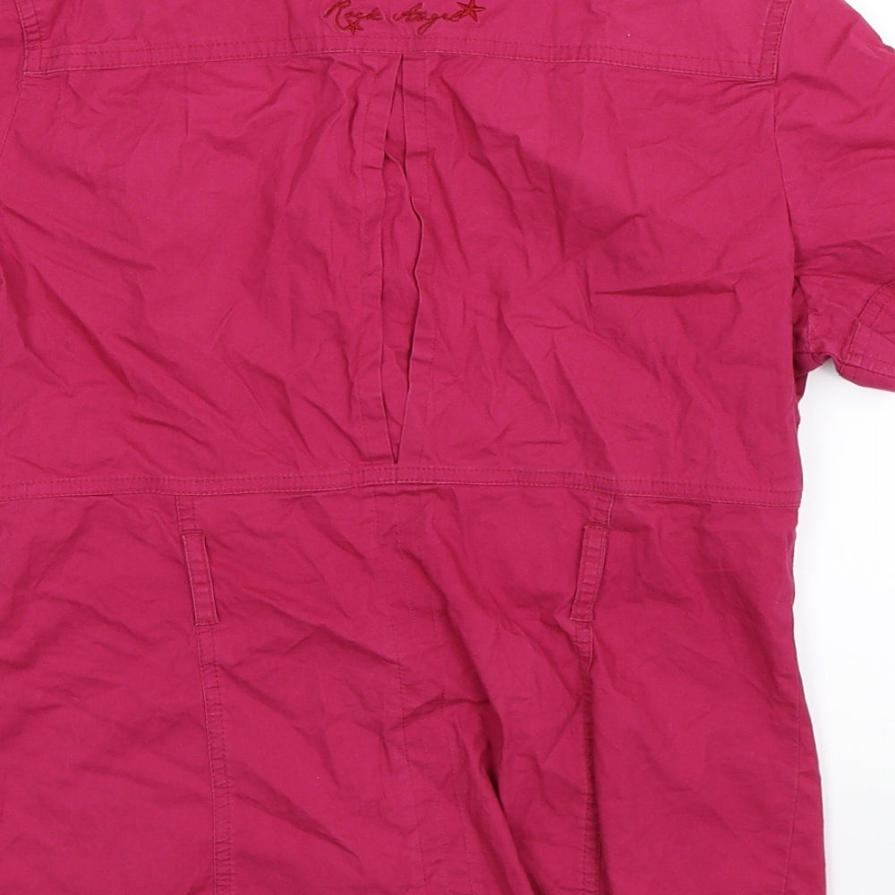 Preworn Womens Pink   Basic Button-Up Size M