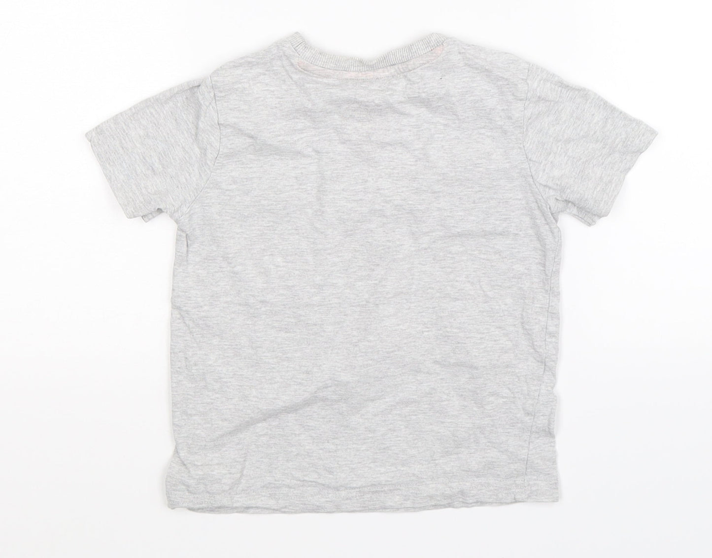 Preworn Boys Grey   Basic T-Shirt Size 3-4 Years