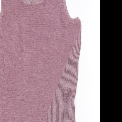 Close-up detail of Next women’s pink knit jumper, size UK 12