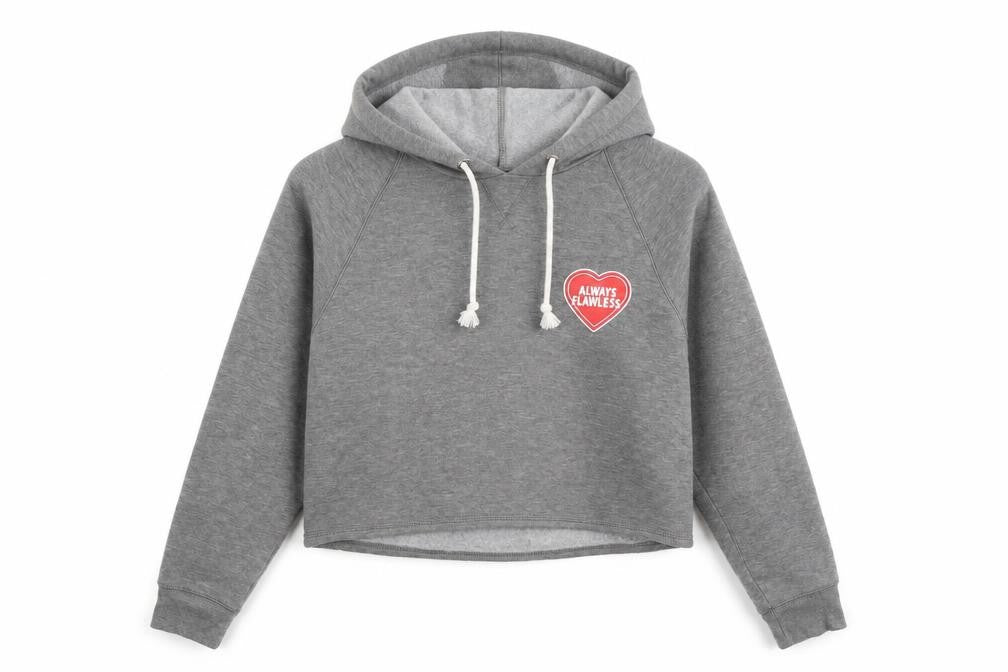 H&M Womens Grey   Pullover Hoodie Size M  - Cropped