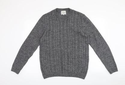 Additional front view of Topman men’s grey jumper, size S