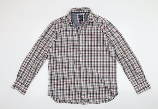 Maine Mens Red Check   Button-Up Size M