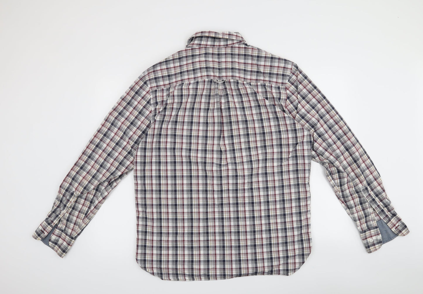 Maine Mens Red Check   Button-Up Size M